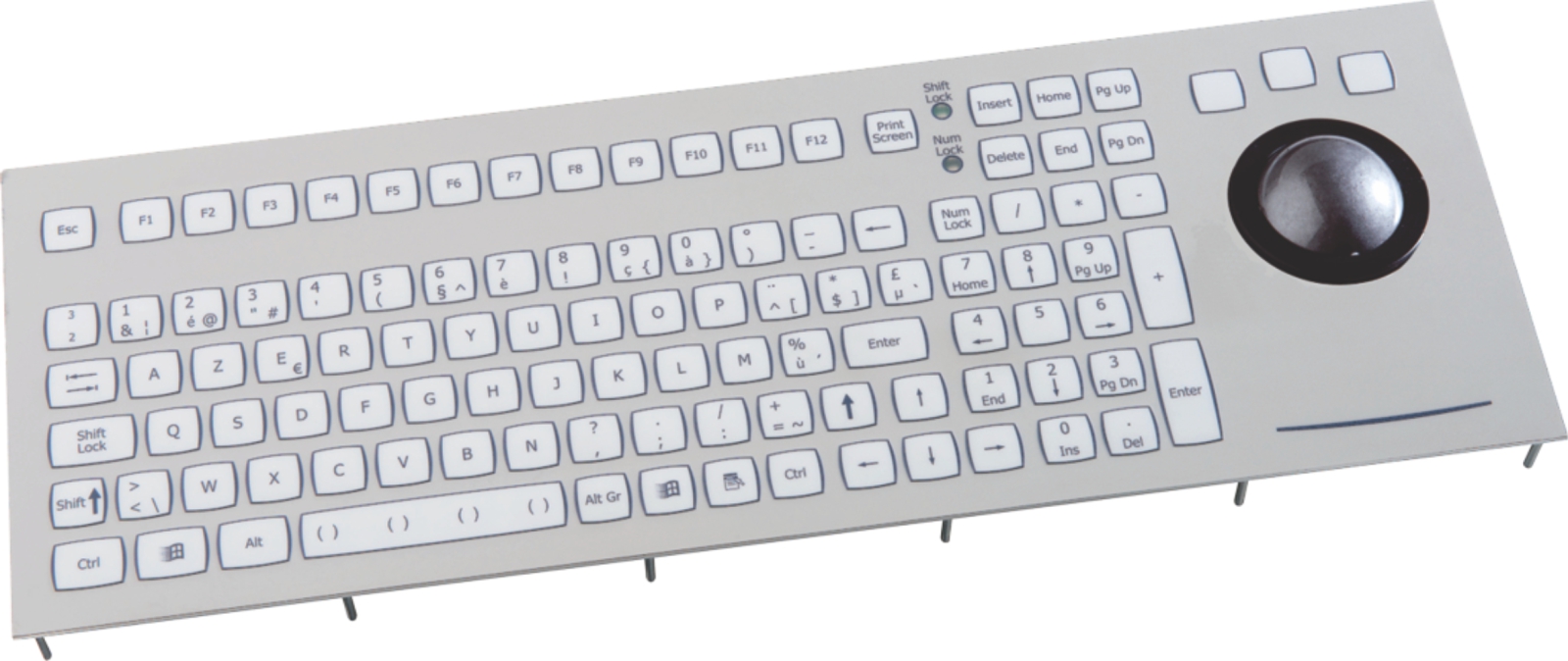 INDUSTRIAL IP67 KEYBOARD WITH TRACKBALL